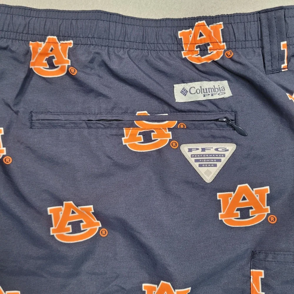 Columbia Auburn Tigers PFG Backcast III Water Shorts Navy Mens‎ 4X NEW